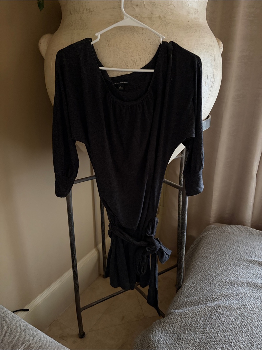 Banana Republic Black Tie-Waist Tunic